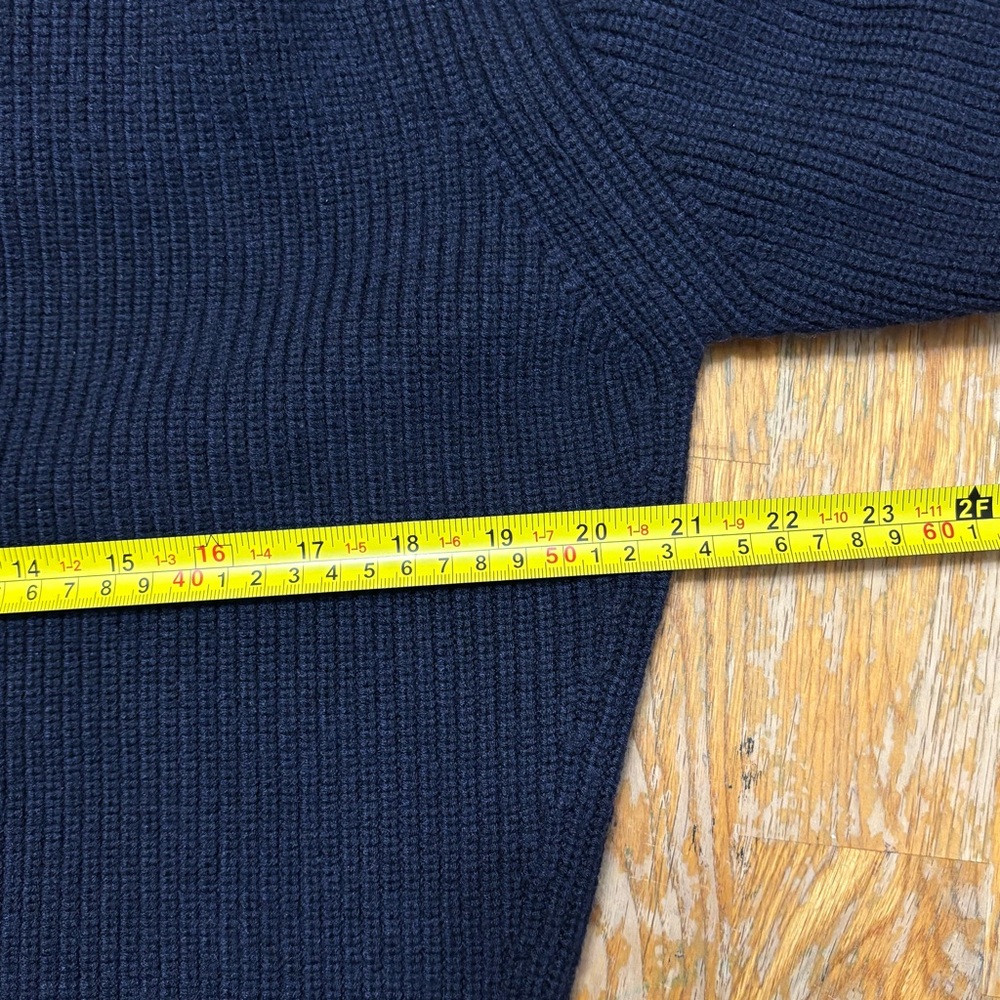 COS Navy Zip-Front Ribbed Sweater - Picture 9 of 10